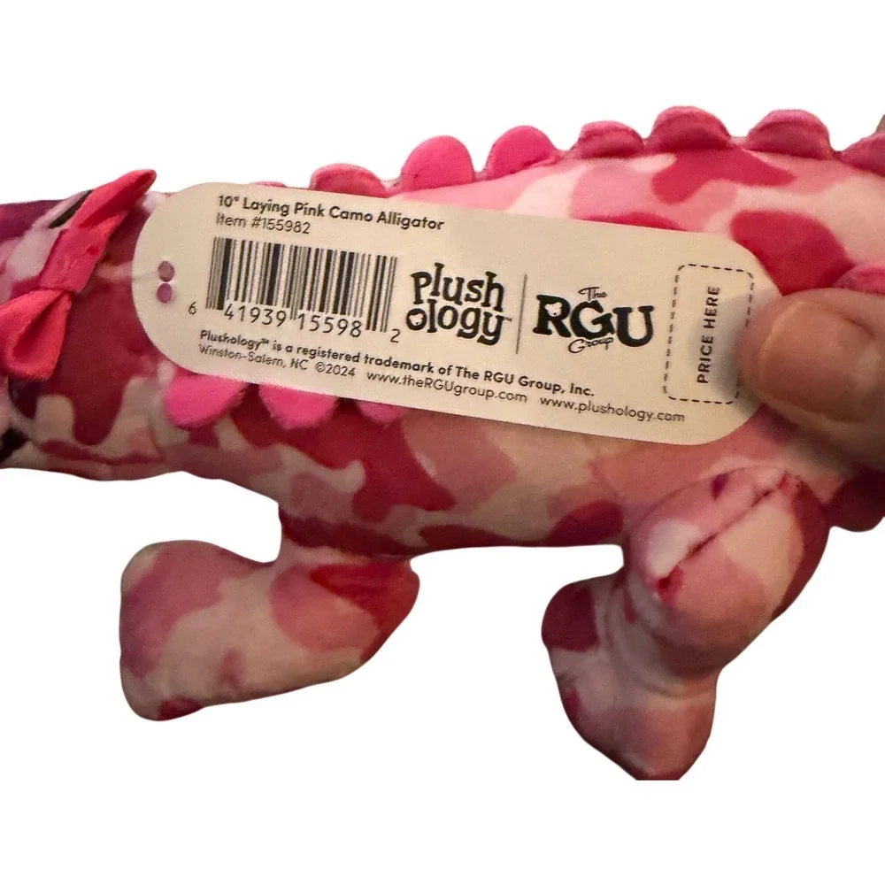 Plushology Laying‎ Pink Camo Alligator Kids 10